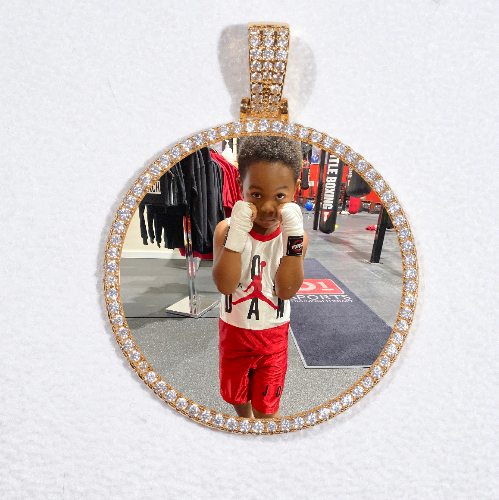 MEDIUM 3D CIRCLE CUSTOM PICTURE PENDANT