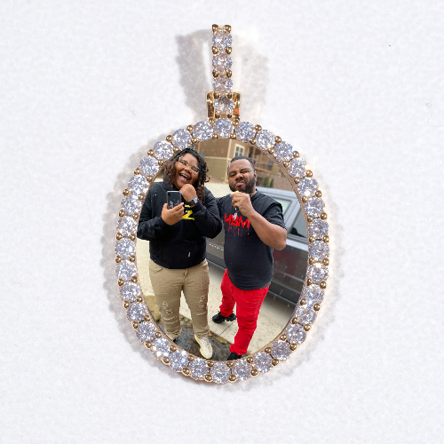 3D Oval Custom Picture Pendant