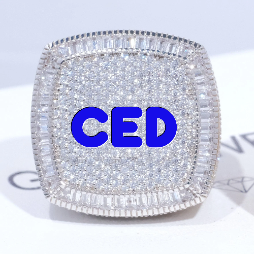 CUSTOM LETTER 3D ICED RING