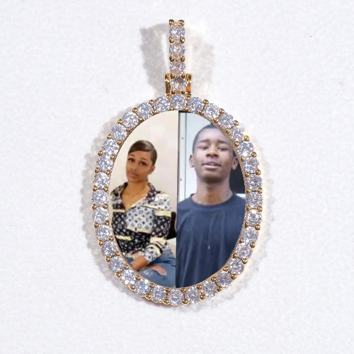 3D Oval Custom Picture Pendant