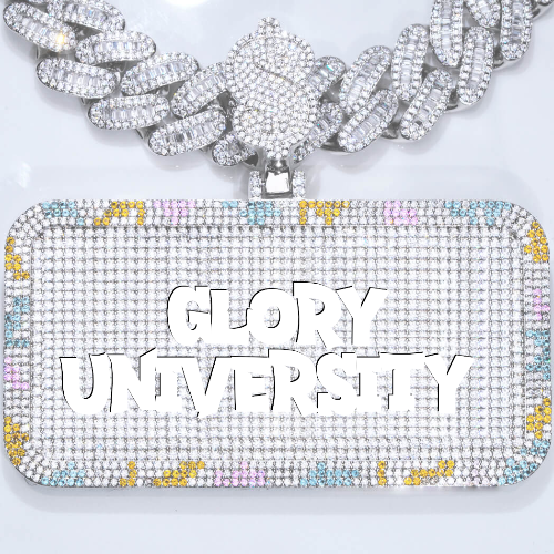 CUSTOM LETTER NECKLACE 3D COLORFUL SQUARE