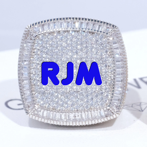CUSTOM LETTER 3D ICED RING