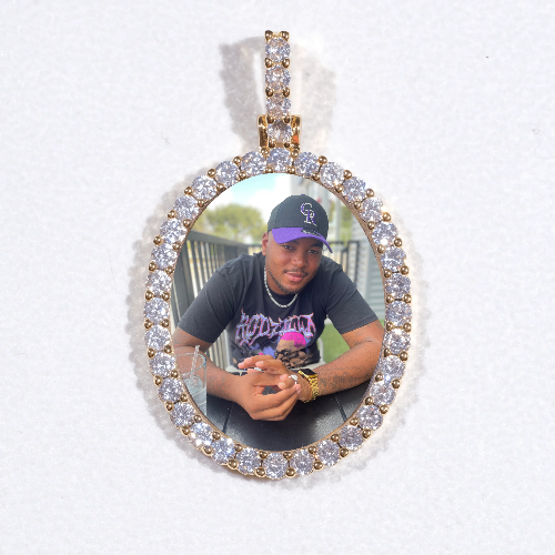 3D Oval Custom Picture Pendant