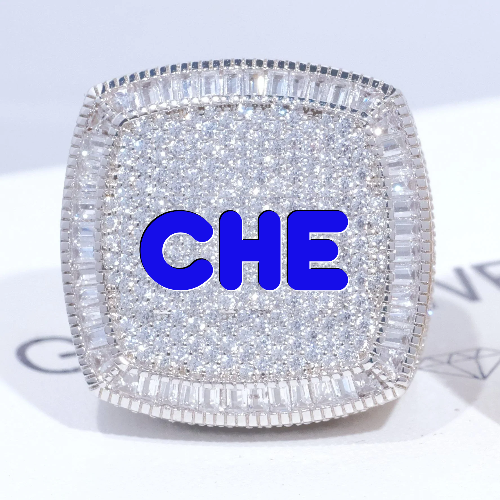 CUSTOM LETTER 3D ICED RING