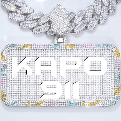 CUSTOM LETTER NECKLACE 3D COLORFUL SQUARE