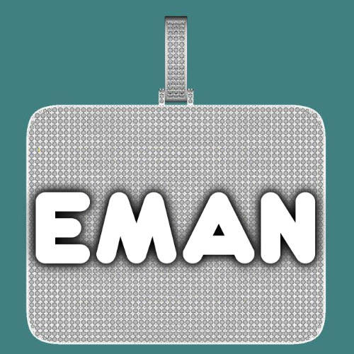 CUSTOM LETTER NECKLACE 3D BIG SQUARE