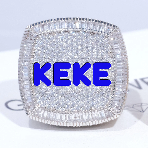 CUSTOM LETTER 3D ICED RING