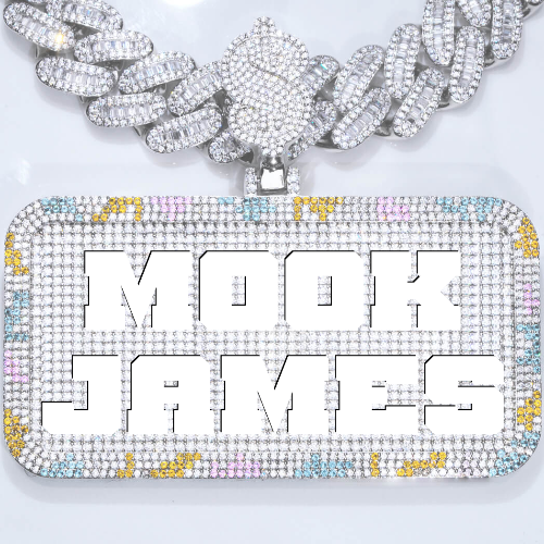CUSTOM LETTER NECKLACE 3D COLORFUL SQUARE