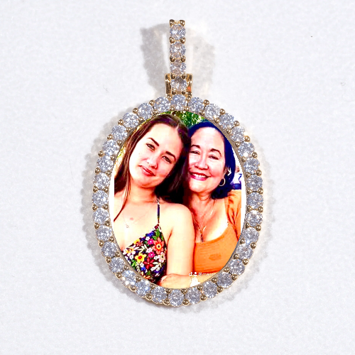 3D Oval Custom Picture Pendant