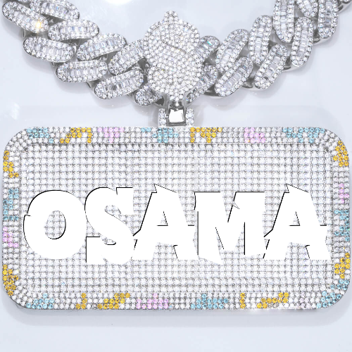 CUSTOM LETTER NECKLACE 3D COLORFUL SQUARE