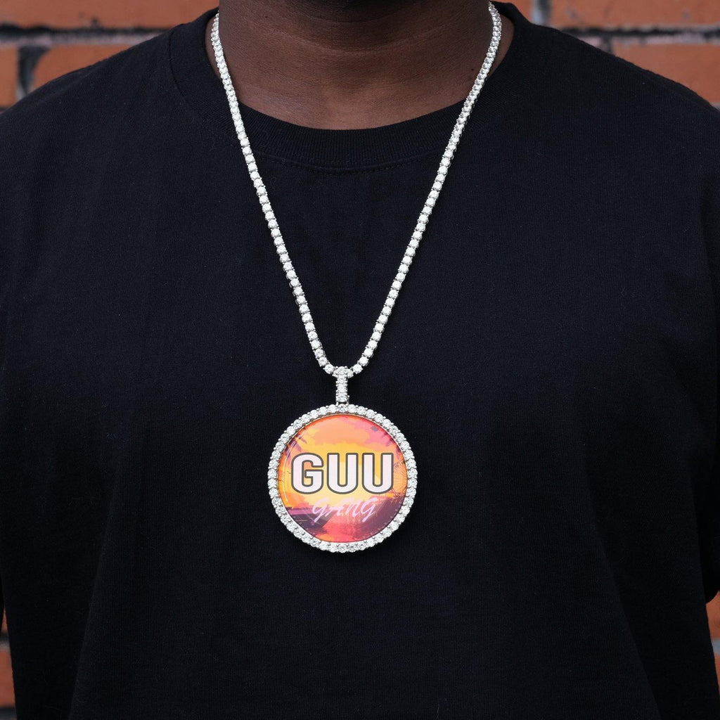 LARGE 3D CIRCLE CUSTOM PICTURE PENDANT - The GUU Shop