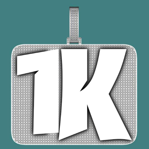 CUSTOM LETTER NECKLACE 3D BIG SQUARE