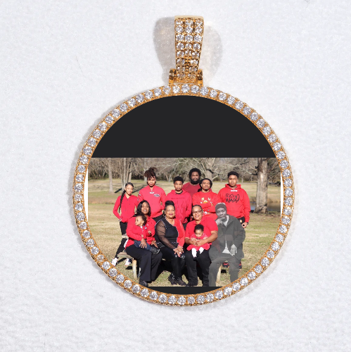 MEDIUM 3D CIRCLE CUSTOM PICTURE PENDANT