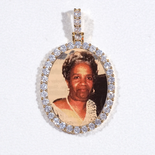3D Oval Custom Picture Pendant