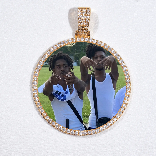 MEDIUM 3D CIRCLE CUSTOM PICTURE PENDANT