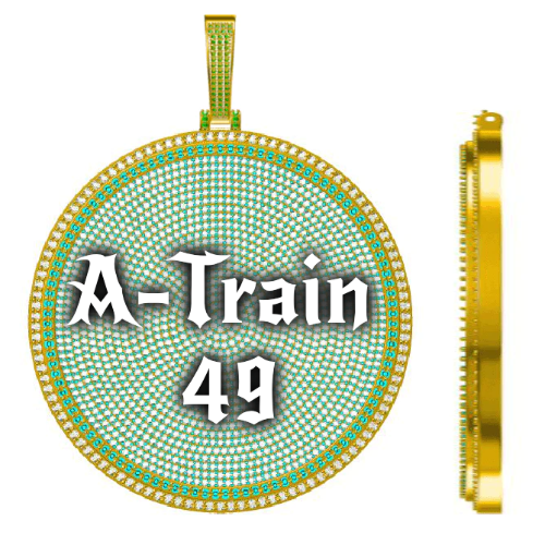 CUSTOM LETTER NECKLACE 3D BIG DISC