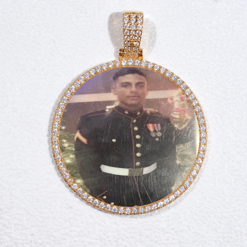 MEDIUM 3D CIRCLE CUSTOM PICTURE PENDANT