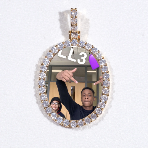 3D Oval Custom Picture Pendant