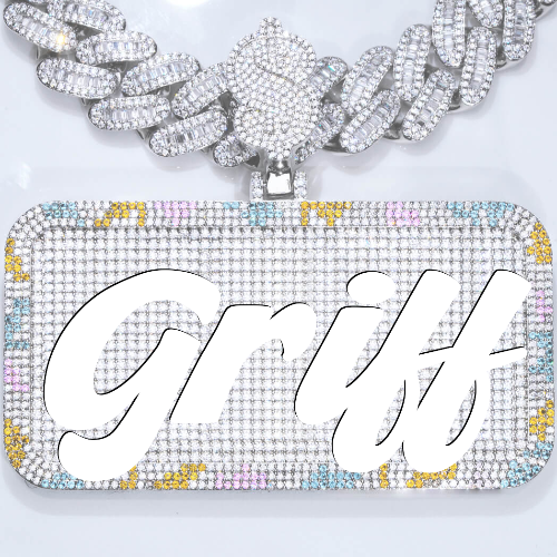 CUSTOM LETTER NECKLACE 3D COLORFUL SQUARE