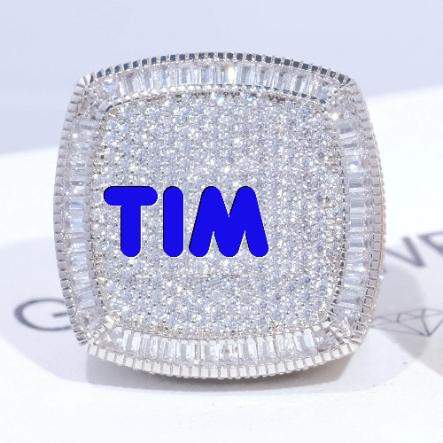 CUSTOM LETTER 3D ICED RING