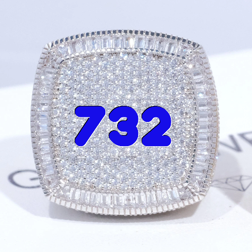 CUSTOM LETTER 3D ICED RING