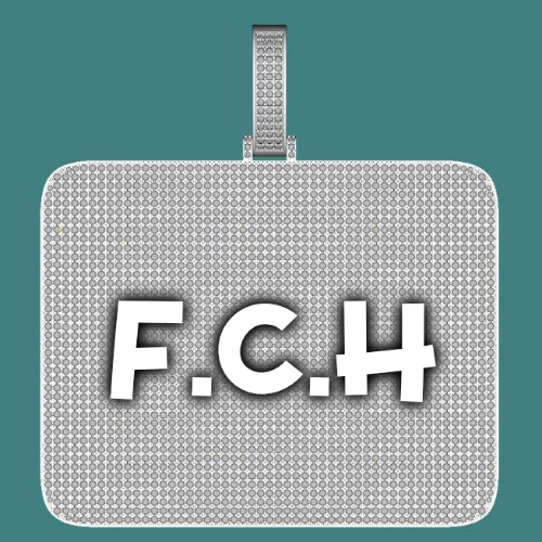 CUSTOM LETTER NECKLACE 3D BIG SQUARE