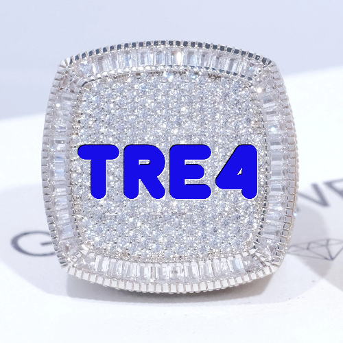 CUSTOM LETTER 3D ICED RING