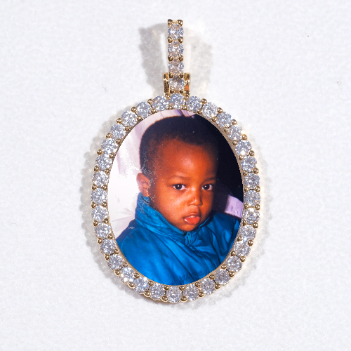 3D Oval Custom Picture Pendant