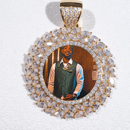 Large 3D Wheat Ear Custom Picture Pendant