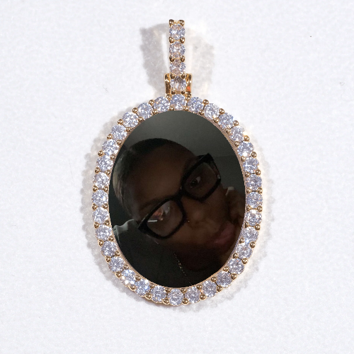 3D Oval Custom Picture Pendant