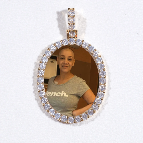 3D Oval Custom Picture Pendant