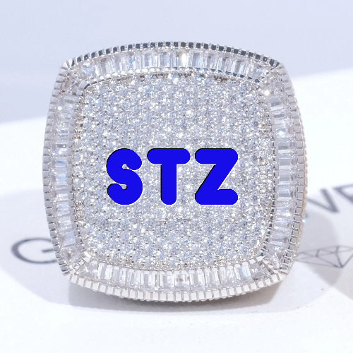 CUSTOM LETTER 3D ICED RING