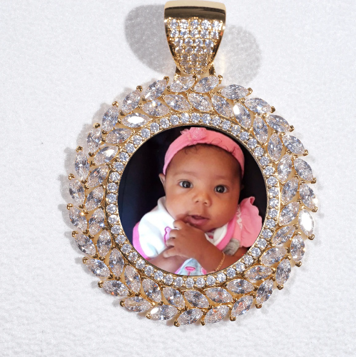 Large 3D Wheat Ear Custom Picture Pendant