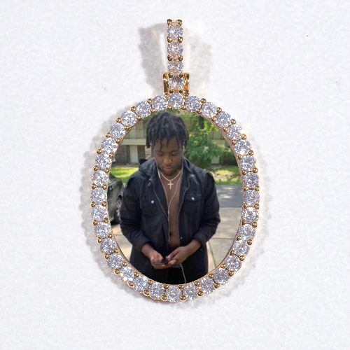 3D Oval Custom Picture Pendant