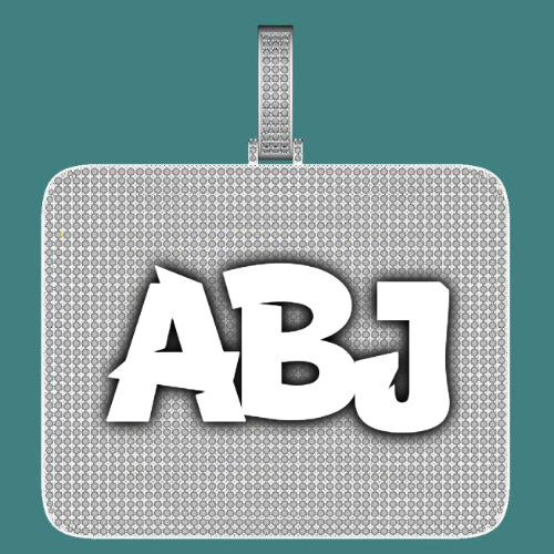 CUSTOM LETTER NECKLACE 3D BIG SQUARE