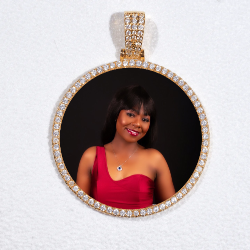 MEDIUM 3D CIRCLE CUSTOM PICTURE PENDANT