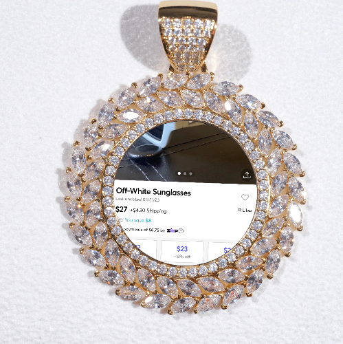 Large 3D Wheat Ear Custom Picture Pendant