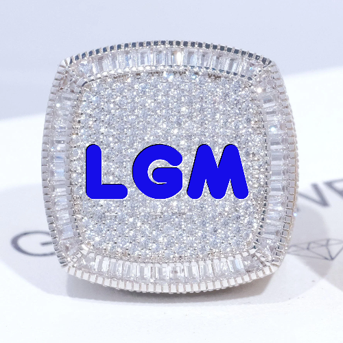 CUSTOM LETTER 3D ICED RING