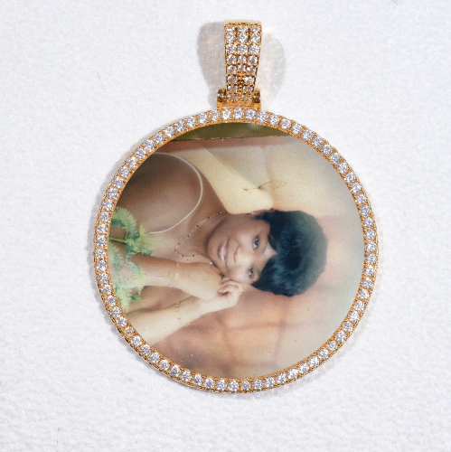 MEDIUM 3D CIRCLE CUSTOM PICTURE PENDANT