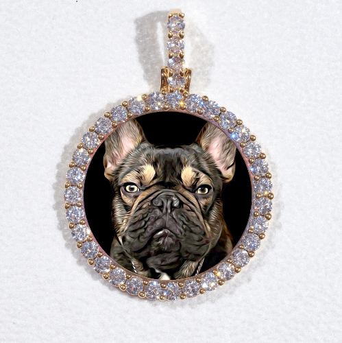3D CIRCLE CUSTOM PICTURE PENDANT SMALL SIZE