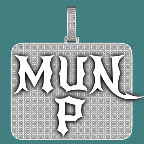 CUSTOM LETTER NECKLACE 3D BIG SQUARE