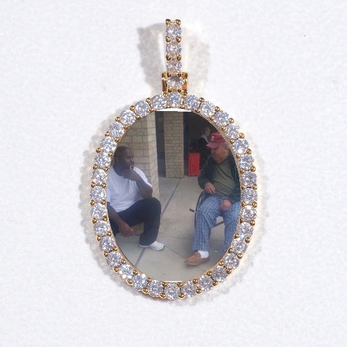 3D Oval Custom Picture Pendant