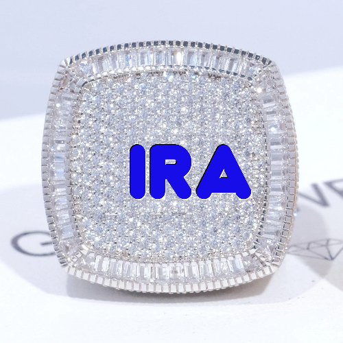CUSTOM LETTER 3D ICED RING