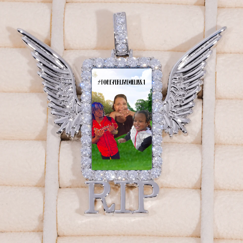 RIP WING 3D CUSTOM PICTURE PENDANT