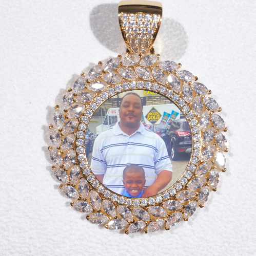 Large 3D Wheat Ear Custom Picture Pendant