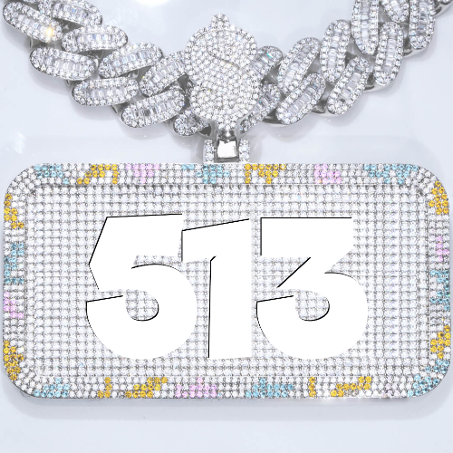CUSTOM LETTER NECKLACE 3D COLORFUL SQUARE