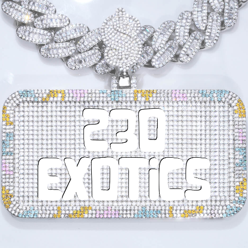 CUSTOM LETTER NECKLACE 3D COLORFUL SQUARE