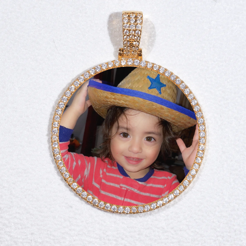 MEDIUM 3D CIRCLE CUSTOM PICTURE PENDANT