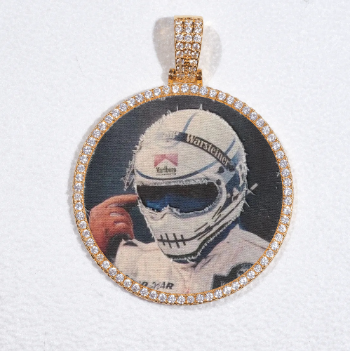 MEDIUM 3D CIRCLE CUSTOM PICTURE PENDANT
