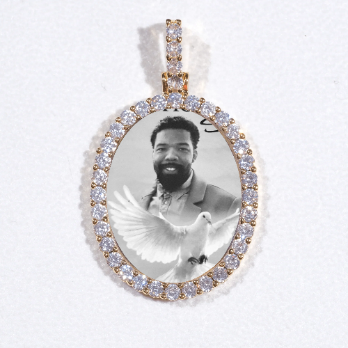 3D Oval Custom Picture Pendant